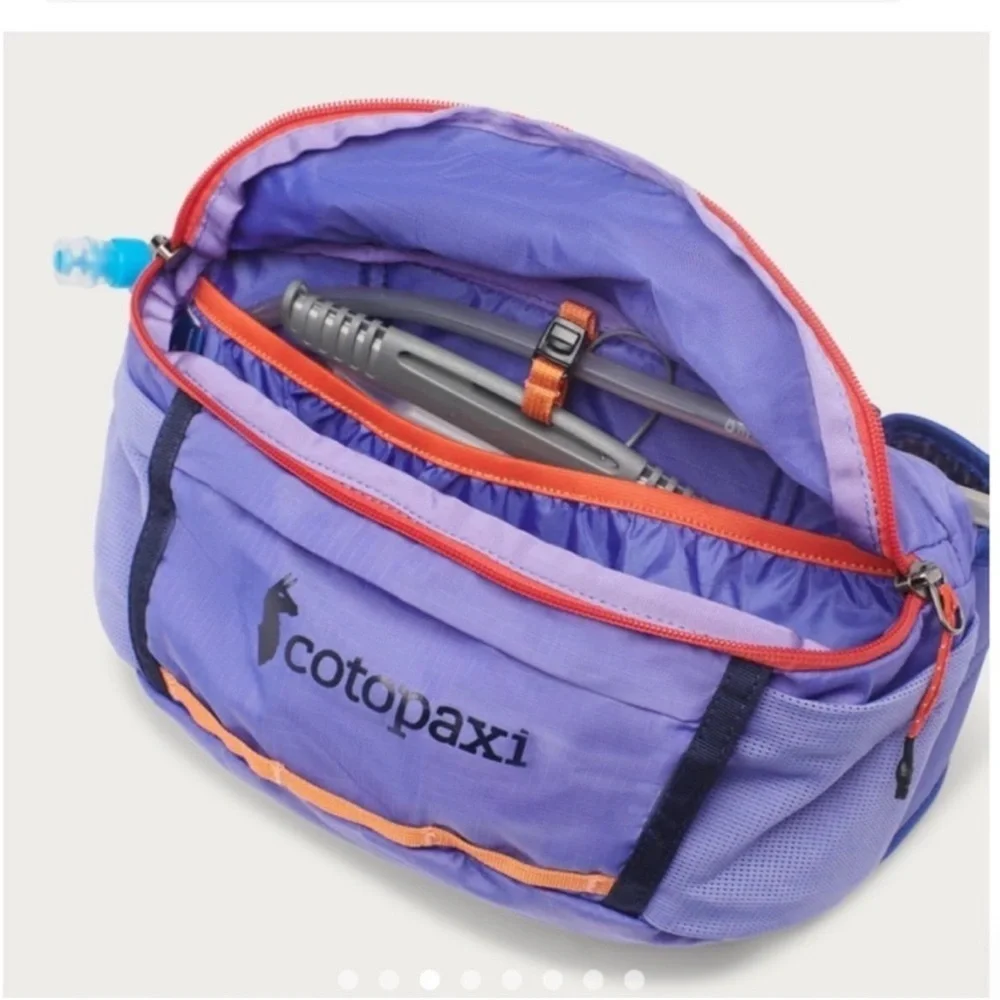 Cotopaxi Lagos 5L Hiking Hydration Hip Pack Blue Purple NWT Ventilated